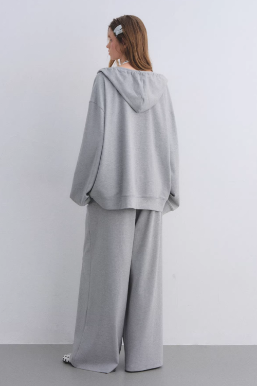 Polka Dot Vest V-Neck Hoodie / Loose Casual Sweatpants