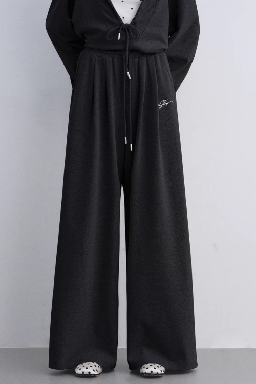 Polka Dot Vest V-Neck Hoodie / Loose Casual Sweatpants