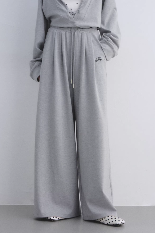 Polka Dot Vest V-Neck Hoodie / Loose Casual Sweatpants