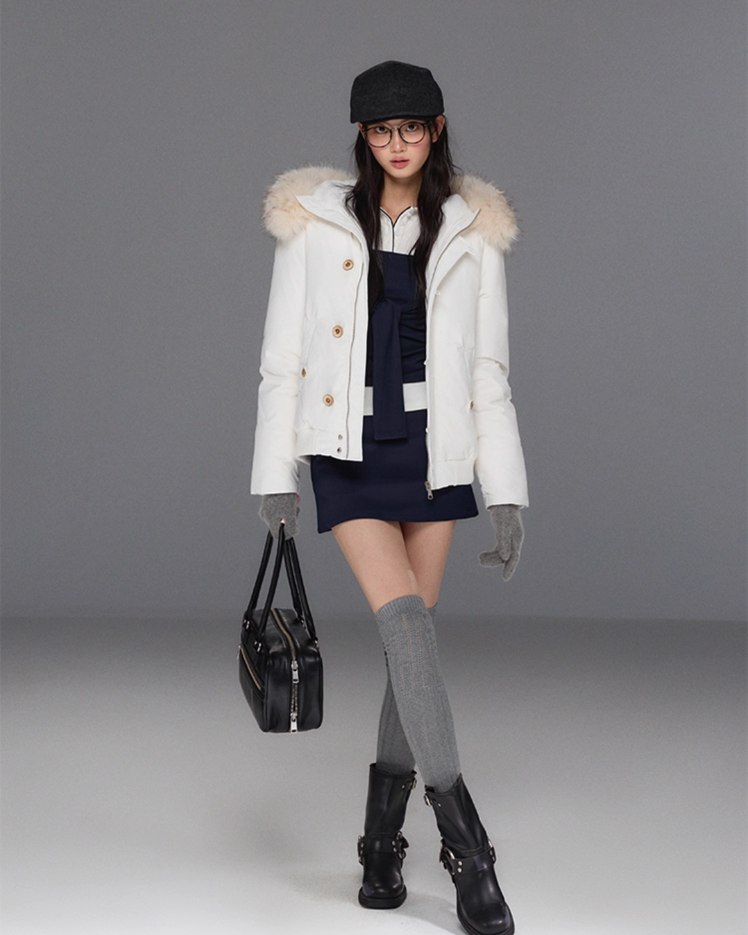 Polo Collar Base Tops / Bow Tube Top / Mini Skirt Polo Collar Base Tops / Bow Tube Top / Mini Skirt