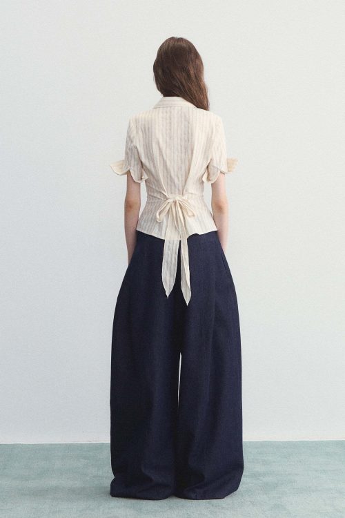 Polo Neck Striped Shirt