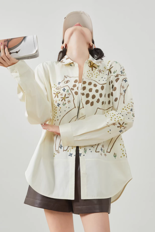 Pony Print Long-Sleeve Shirt