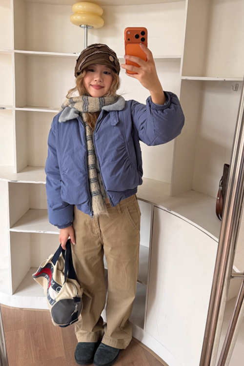 Puffer Collar Short Jacket