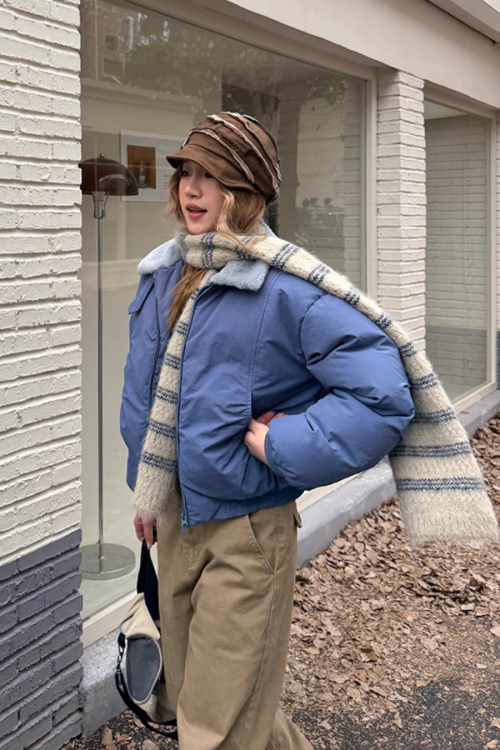 Puffer Collar Short Jacket