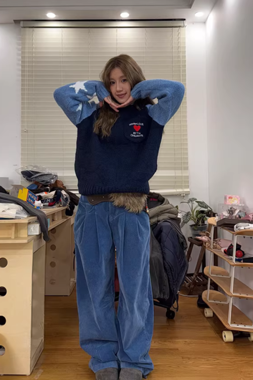 Pullover Raglan Sweater Knit