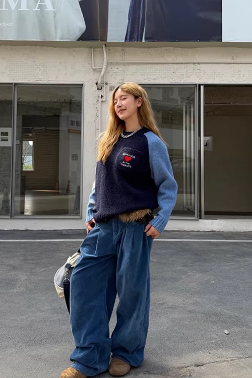 Pullover Raglan Sweater Knit