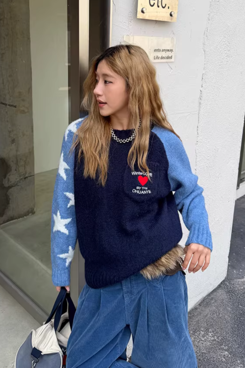 Pullover Raglan Sweater Knit