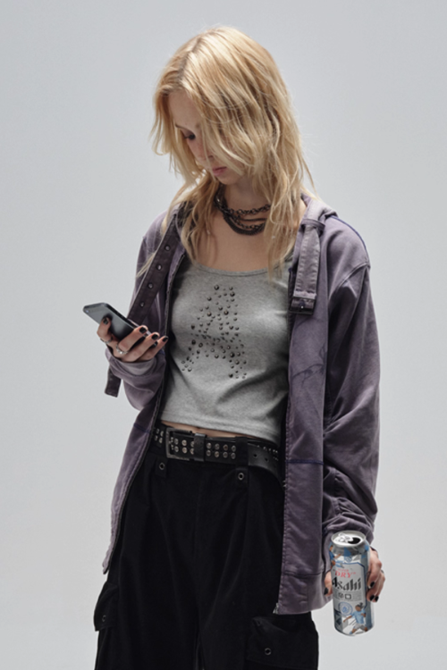 Punk Hood Zip Hoodie