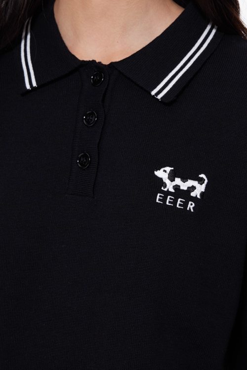 Puppy Polo Knit Top