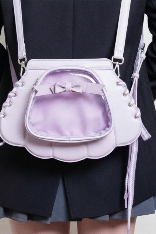 Purple Kawaii Ita Crossbody Bag for Pin Display