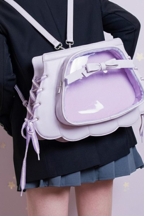 Purple Kawaii Ita Crossbody Bag for Pin Display