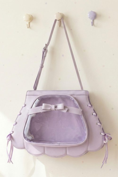 Purple Kawaii Ita Crossbody Bag for Pin Display