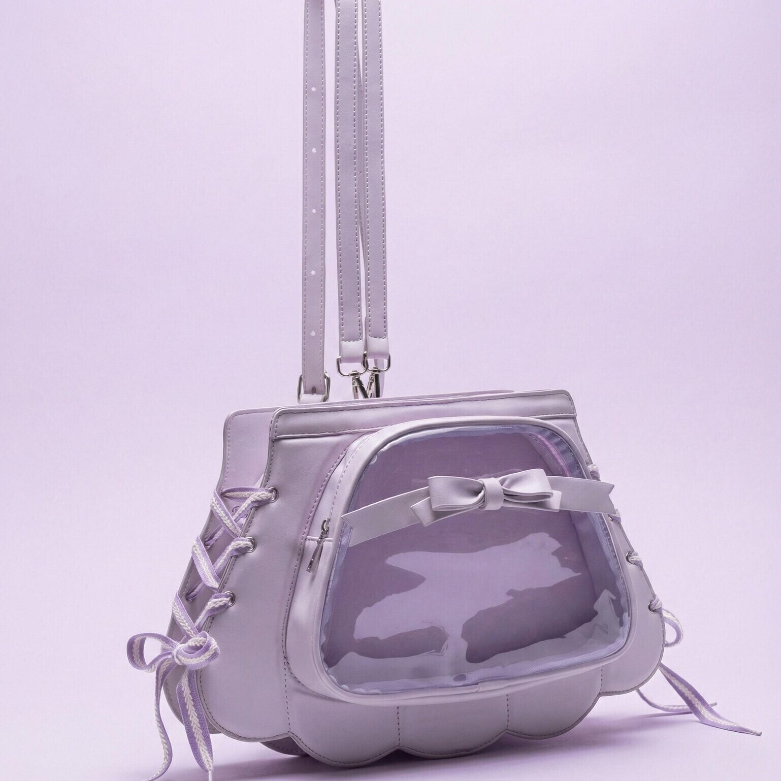 Purple Kawaii Ita Crossbody Bag for Pin Display Purple Kawaii Ita Crossbody Bag for Pin Display