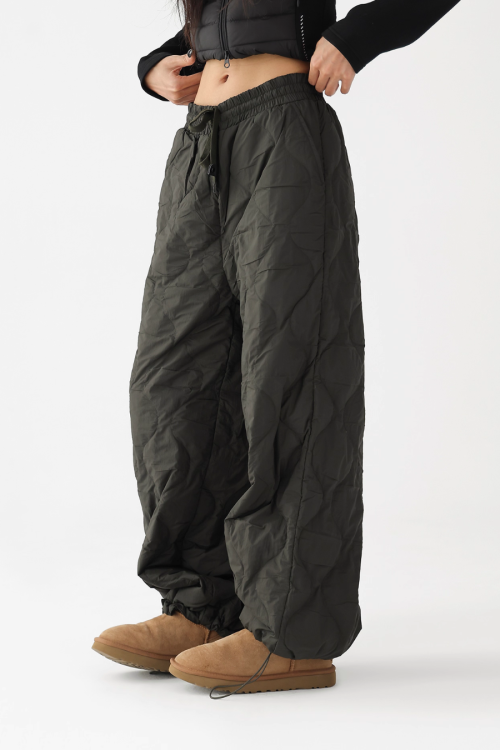 Quilted Loose Casual Pants
