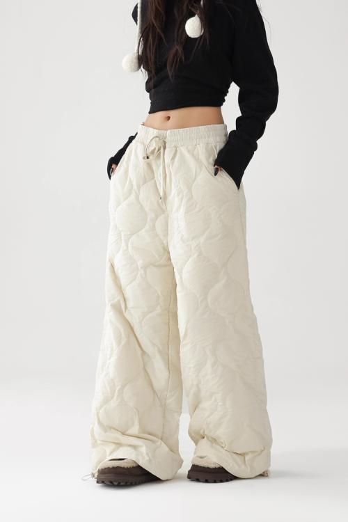 Quilted Loose Casual Pants