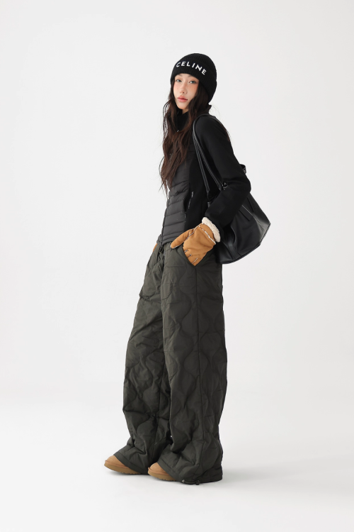 Quilted Loose Casual Pants