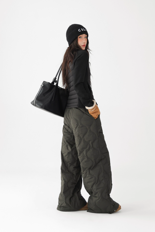 Quilted Loose Casual Pants