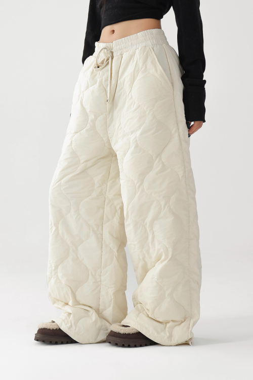 Quilted Loose Casual Pants