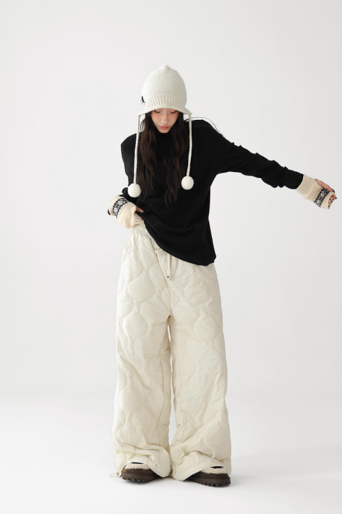 Quilted Loose Casual Pants