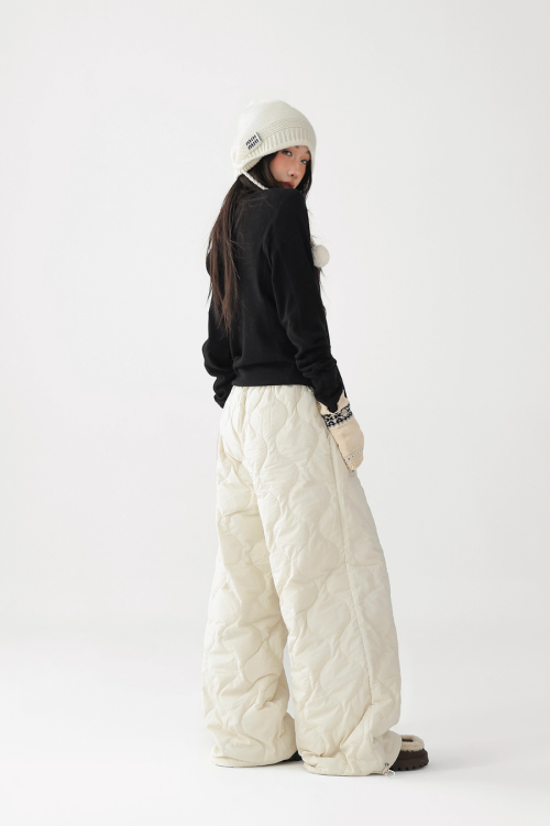 Quilted Loose Casual Pants