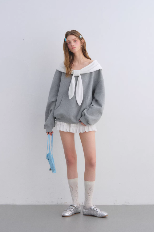 Rabbit Ear Bow Tie Loose Top