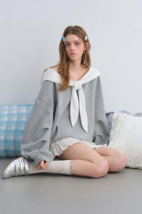 Rabbit Ear Bow Tie Loose Top