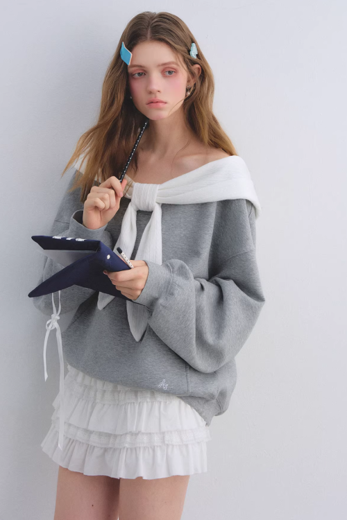 Rabbit Ear Bow Tie Loose Top