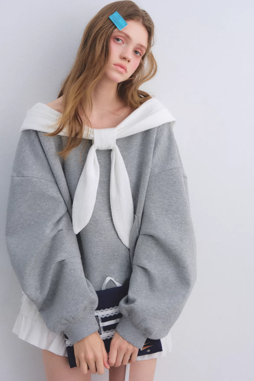 Rabbit Ear Bow Tie Loose Top