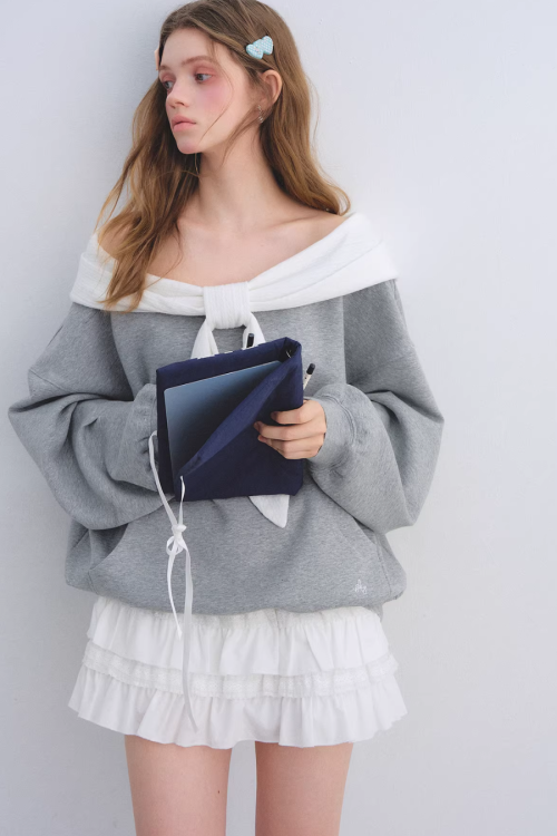 Rabbit Ear Bow Tie Loose Top