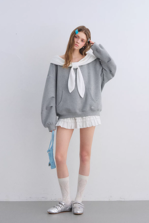 Rabbit Ear Bow Tie Loose Top