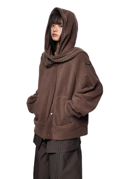 Rabbit Ear Studded Hoodie