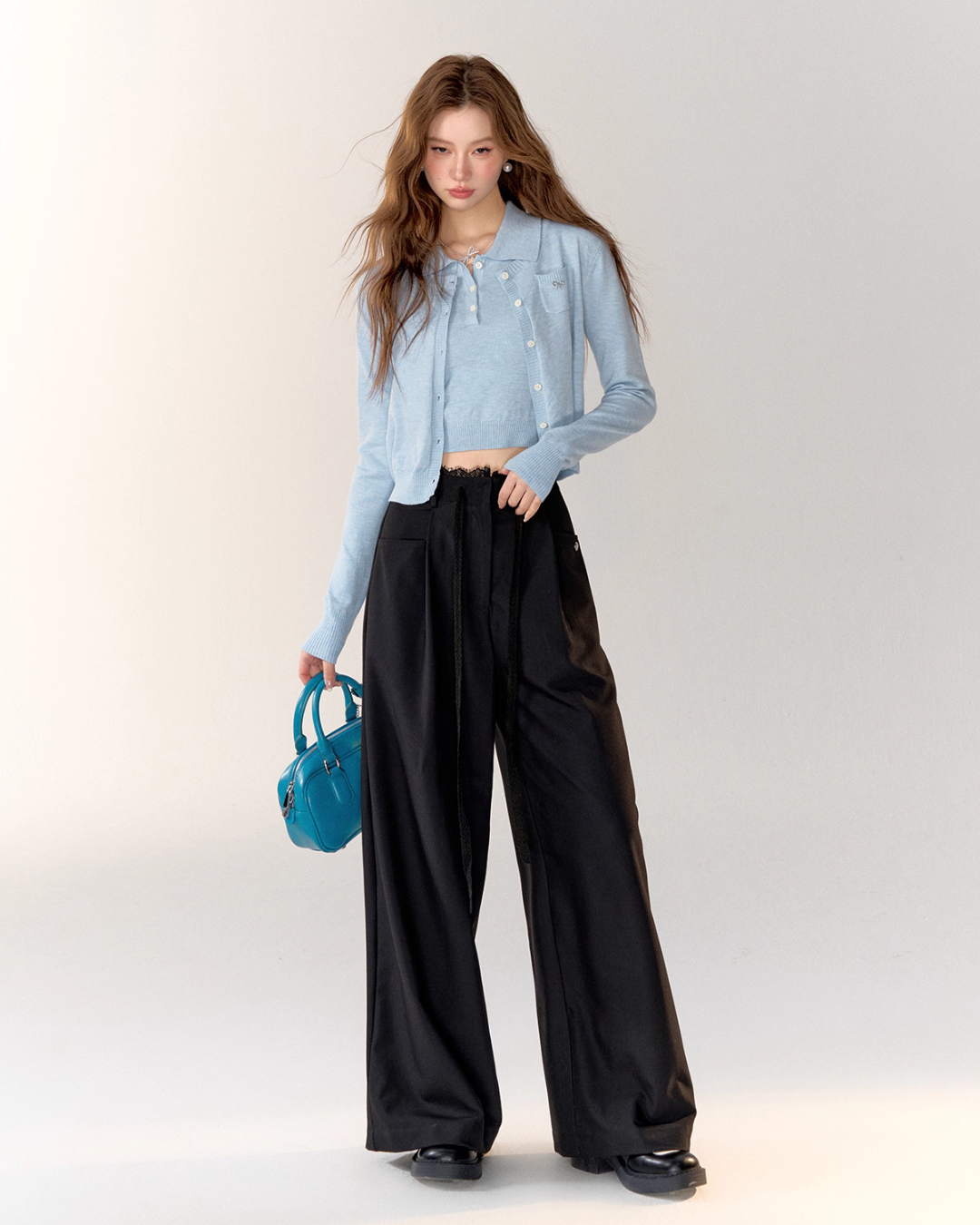 Race Ribbon Loose Slacks Pants Race Ribbon Loose Slacks Pants