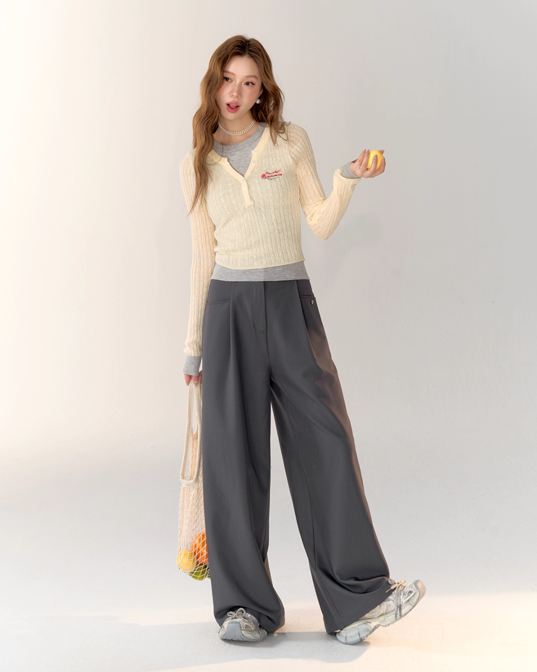 Race Ribbon Loose Slacks Pants Race Ribbon Loose Slacks Pants