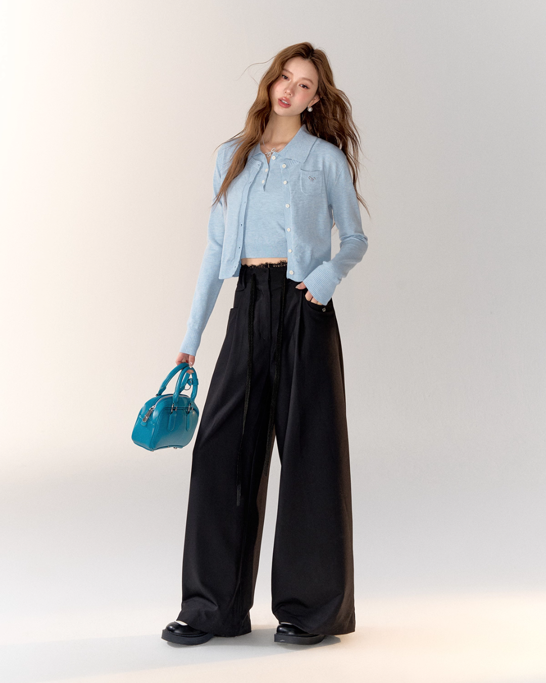 Race Ribbon Loose Slacks Pants Race Ribbon Loose Slacks Pants