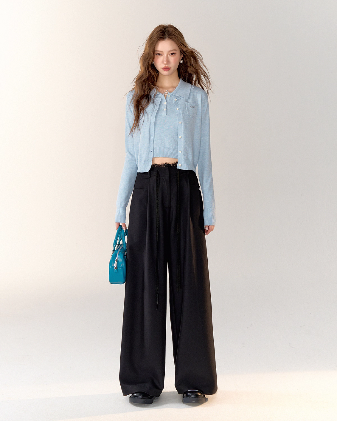 Race Ribbon Loose Slacks Pants Race Ribbon Loose Slacks Pants