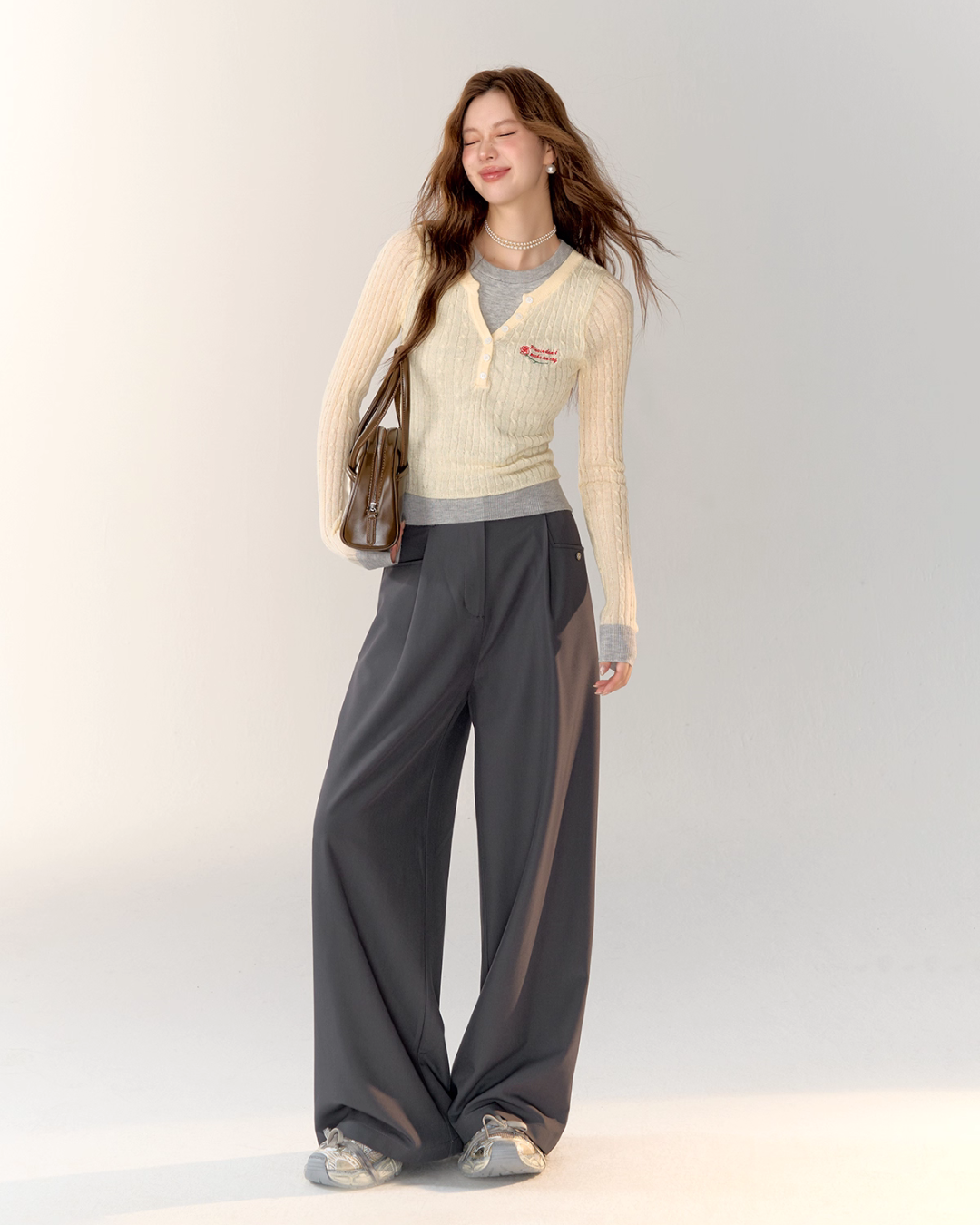 Race Ribbon Loose Slacks Pants Race Ribbon Loose Slacks Pants