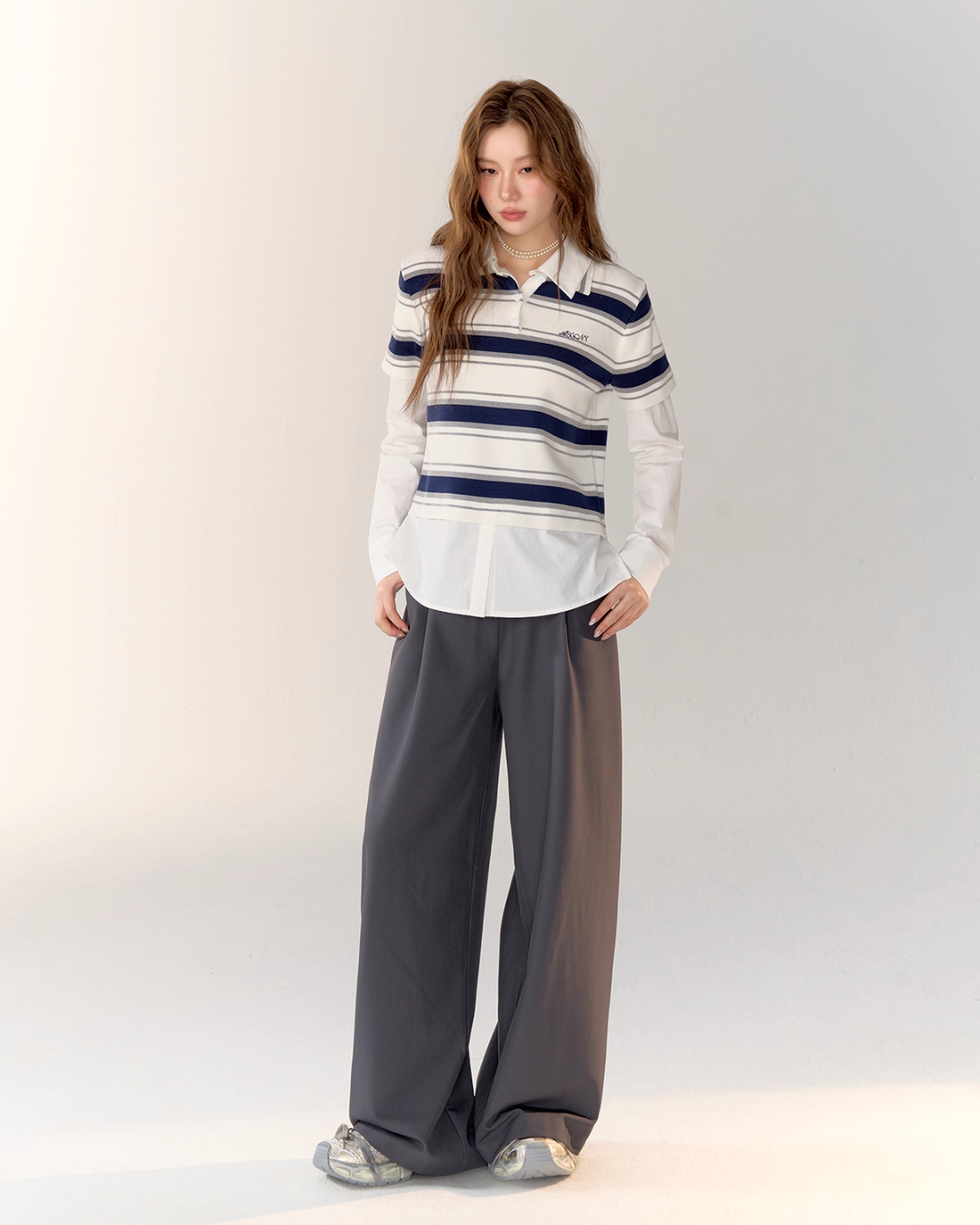 Race Ribbon Loose Slacks Pants Race Ribbon Loose Slacks Pants