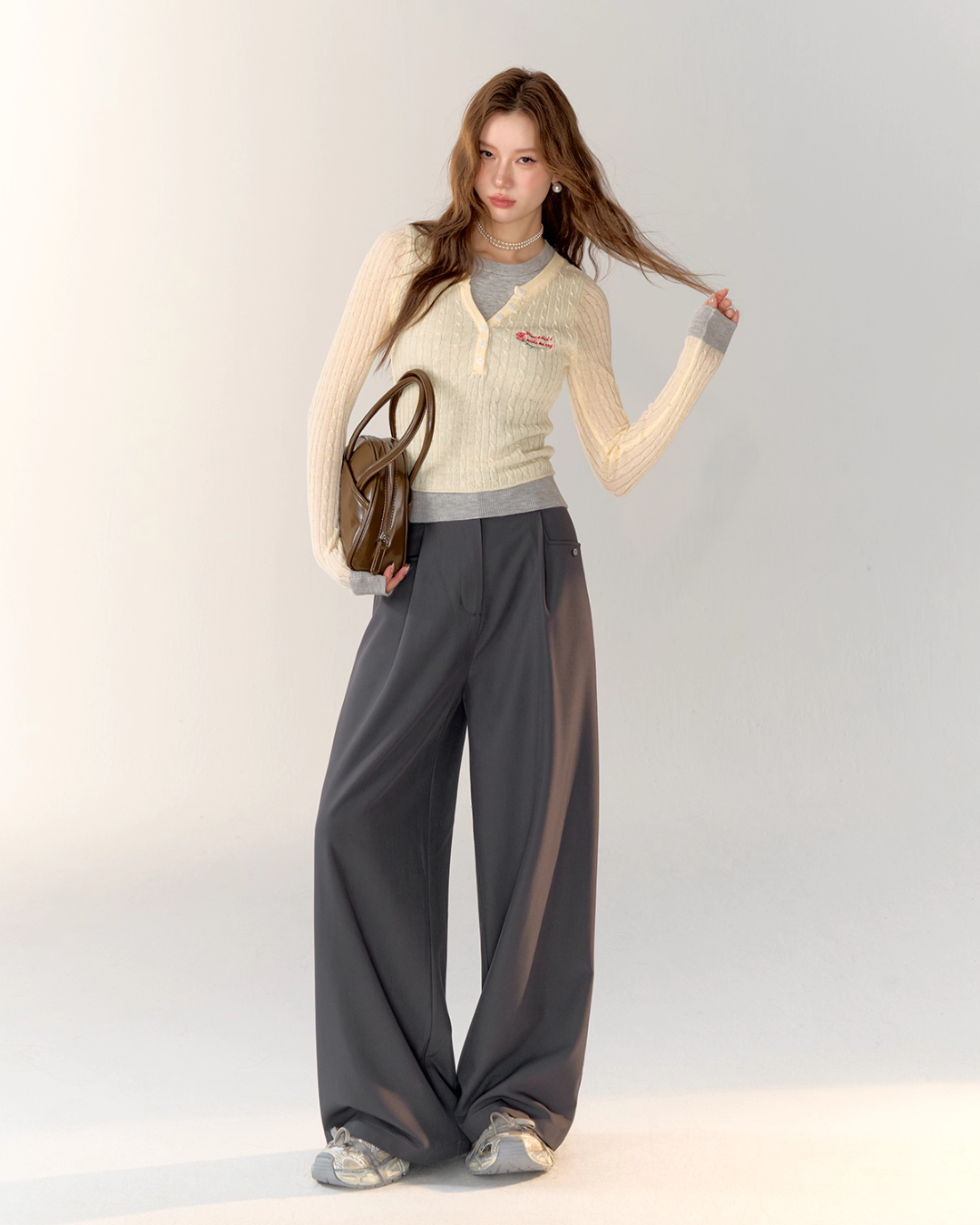 Race Ribbon Loose Slacks Pants Race Ribbon Loose Slacks Pants