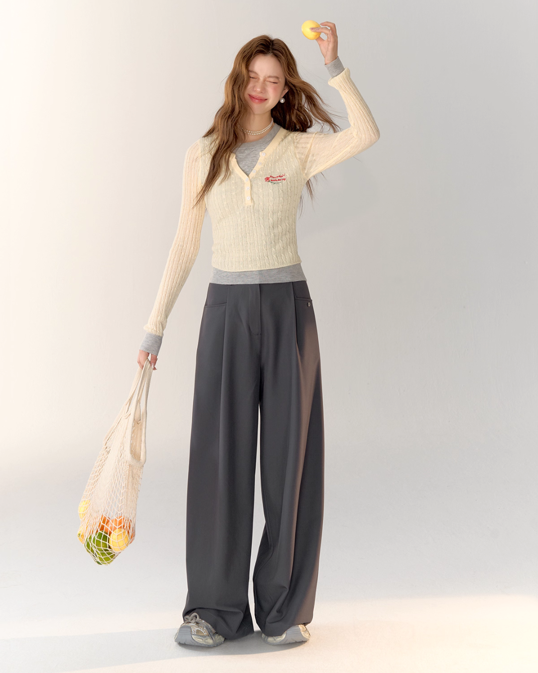 Race Ribbon Loose Slacks Pants Race Ribbon Loose Slacks Pants