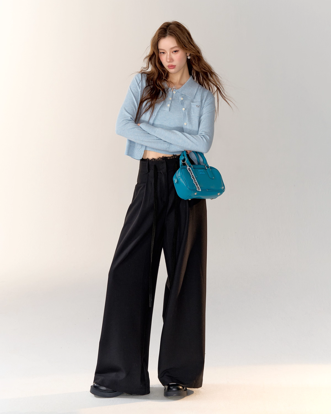 Race Ribbon Loose Slacks Pants Race Ribbon Loose Slacks Pants