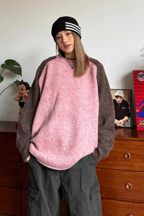 Raglan Sleeve Knit Top