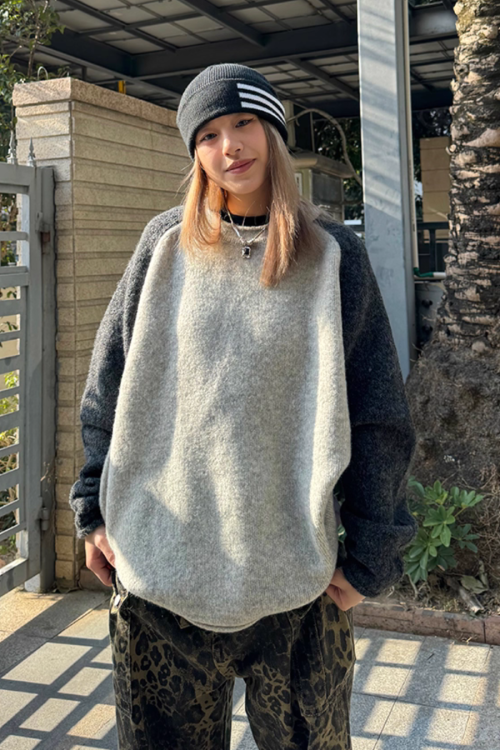 Raglan Sleeve Knit Top