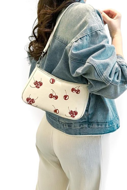 Red Cherry Shoulder Bag for Pin Display