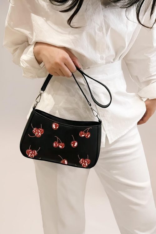 Red Cherry Shoulder Bag for Pin Display
