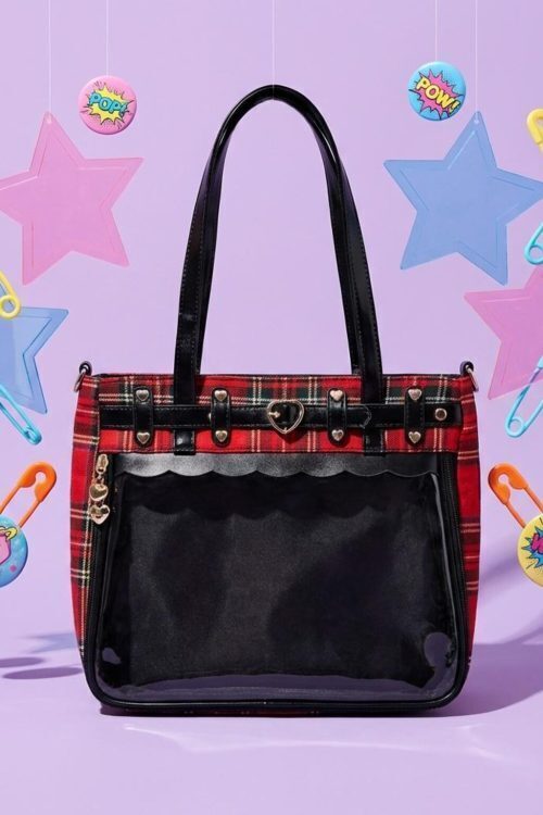 Red Kawaii Convertible Ita Bag for Pin Display