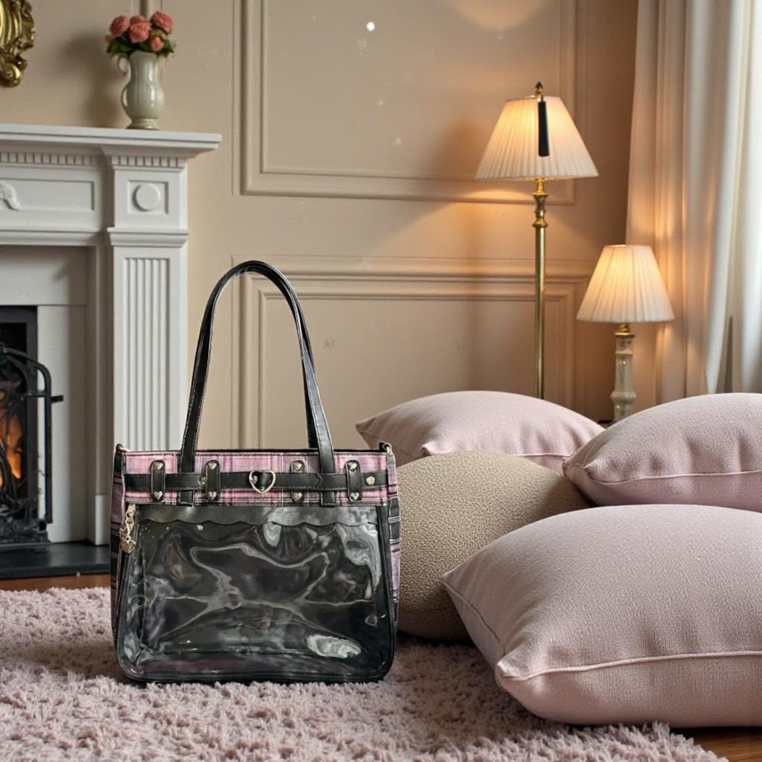 Red Kawaii Convertible Ita Bag for Pin Display Red Kawaii Convertible Ita Bag for Pin Display