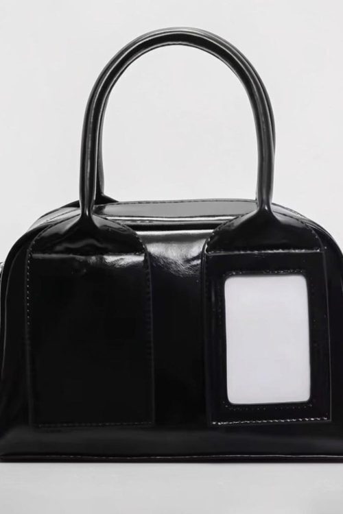 Red Kawaii Convertible Ita Bag with Clear Window for Pin Display