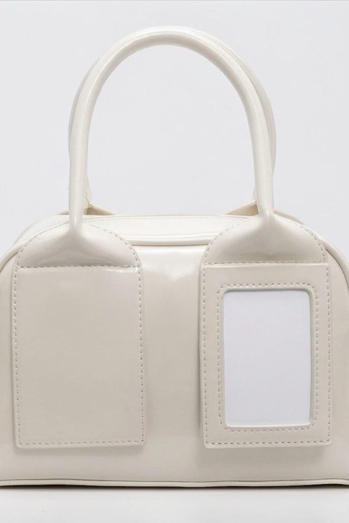 Red Kawaii Convertible Ita Bag with Clear Window for Pin Display