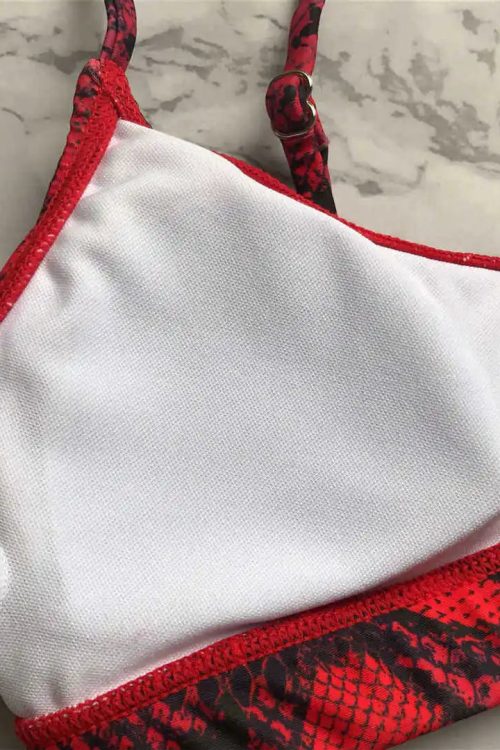 Red Snake Bikini Set