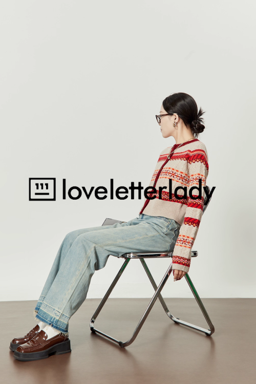 Red Striped Jacquard Knit